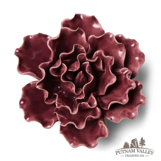 Ceramic Flower Wall Art Lettuce Purple Medium 5: Sea Lettuce Medium Purple Accent