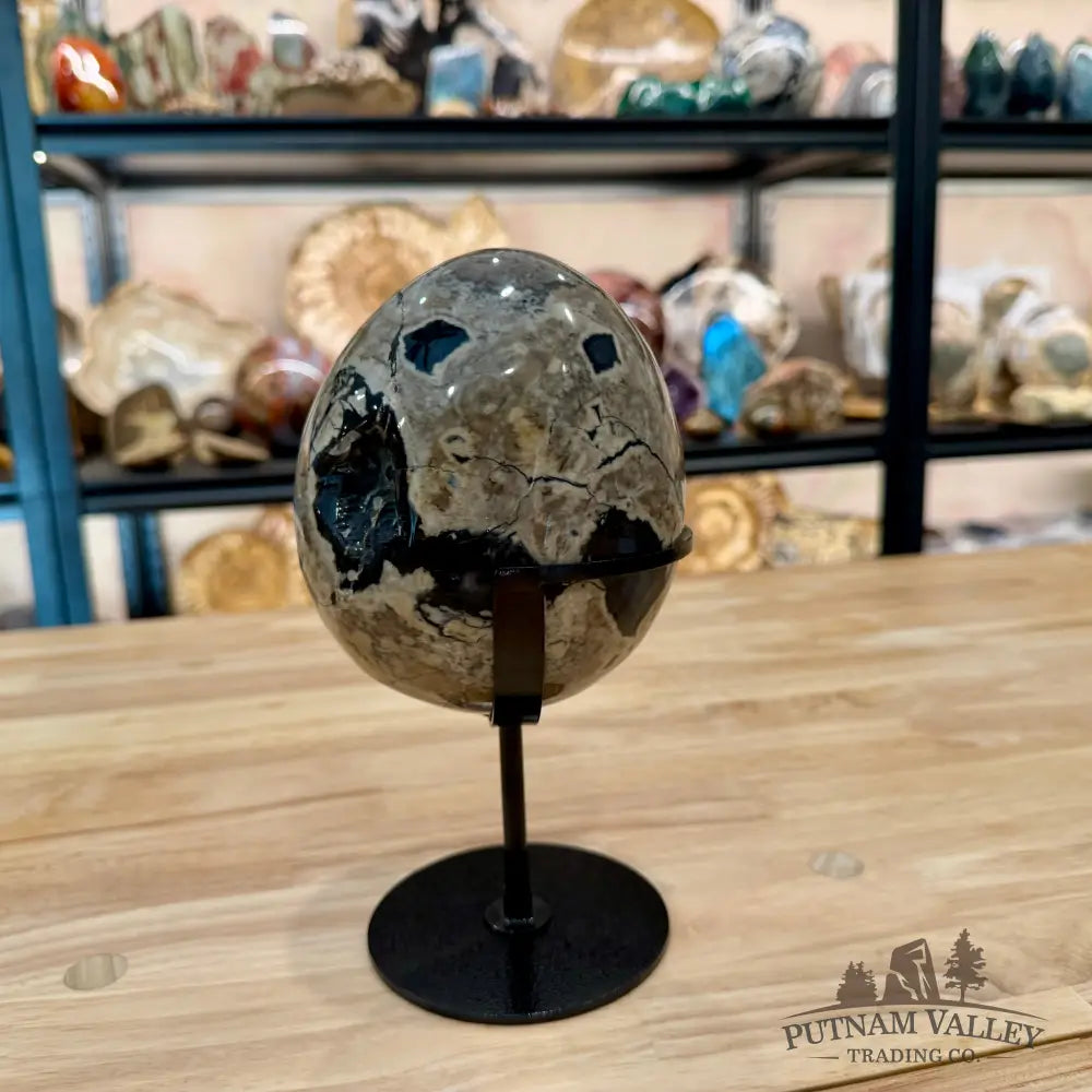 Volcano Agate Egg + Stand 8.5’’ - Egg