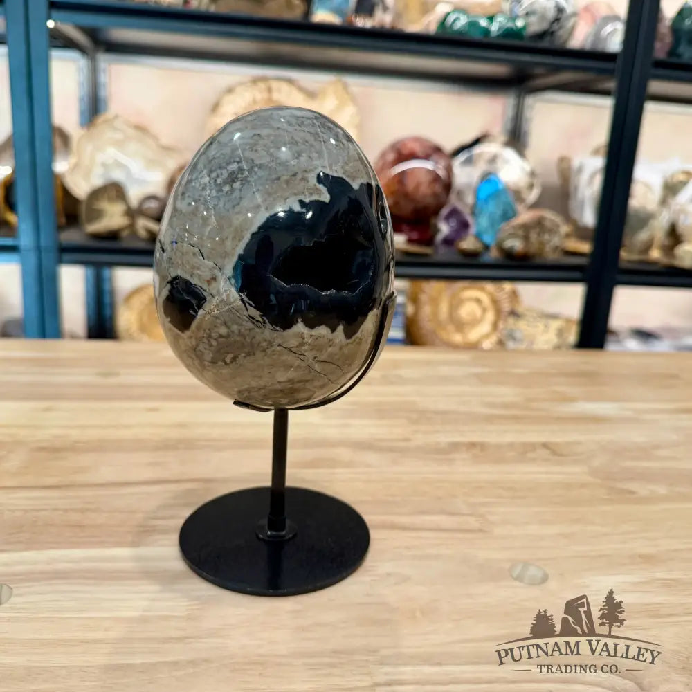 Volcano Agate Egg + Stand 8.5’’ - Egg