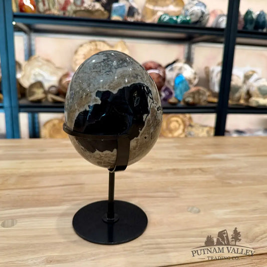 Volcano Agate Egg + Stand 8.5’’ - Egg