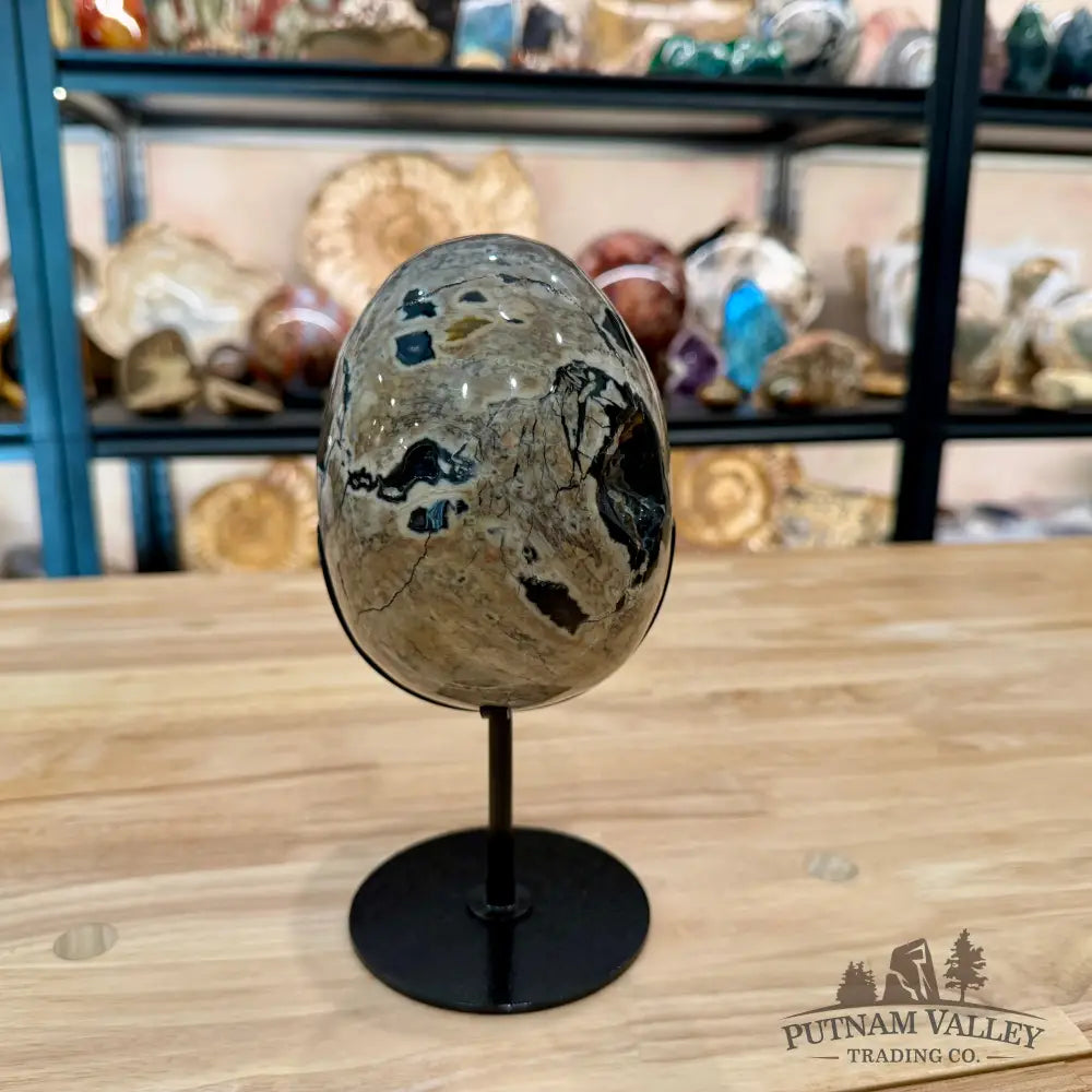 Volcano Agate Egg + Stand 8.5’’ - Egg