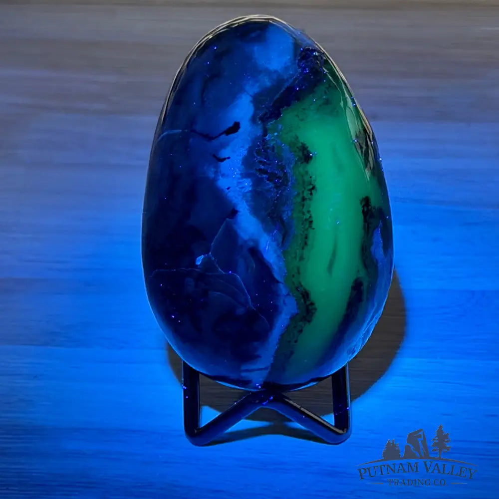 Volcano Agate Faceted Egg 3.32’’ - Egg