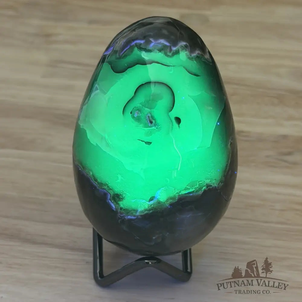 Volcano Agate Faceted Egg 3.4’’ - Egg