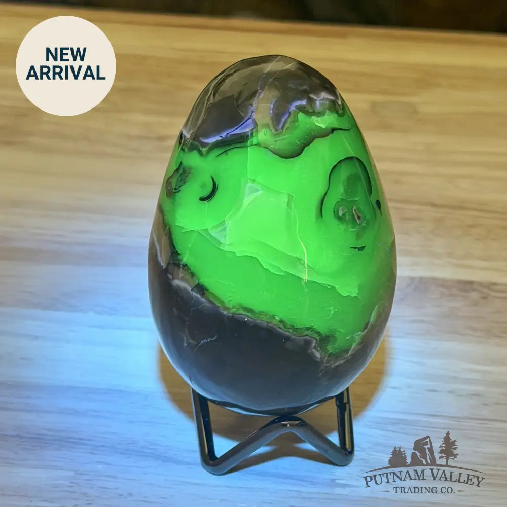 Volcano Agate Faceted Egg 3.4’’ - Egg