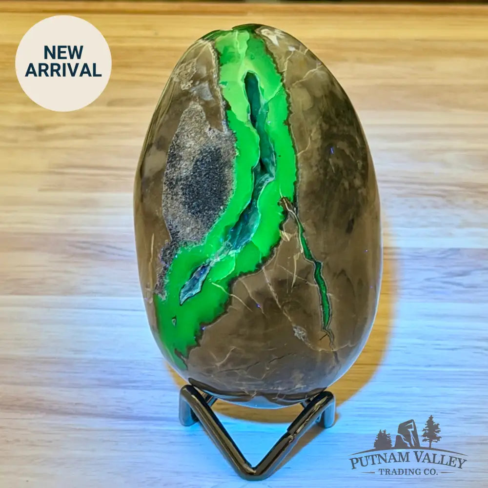 Volcano Agate Faceted Egg 3.64’’ - Egg