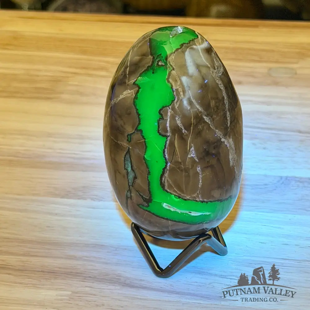 Volcano Agate Faceted Egg 3.64’’ - Egg