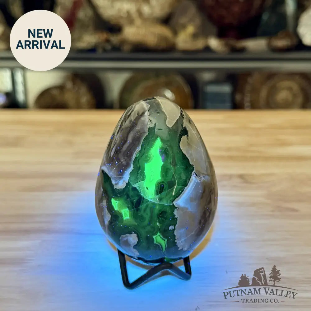Volcano Agate Faceted Egg 3.7’’ - Egg