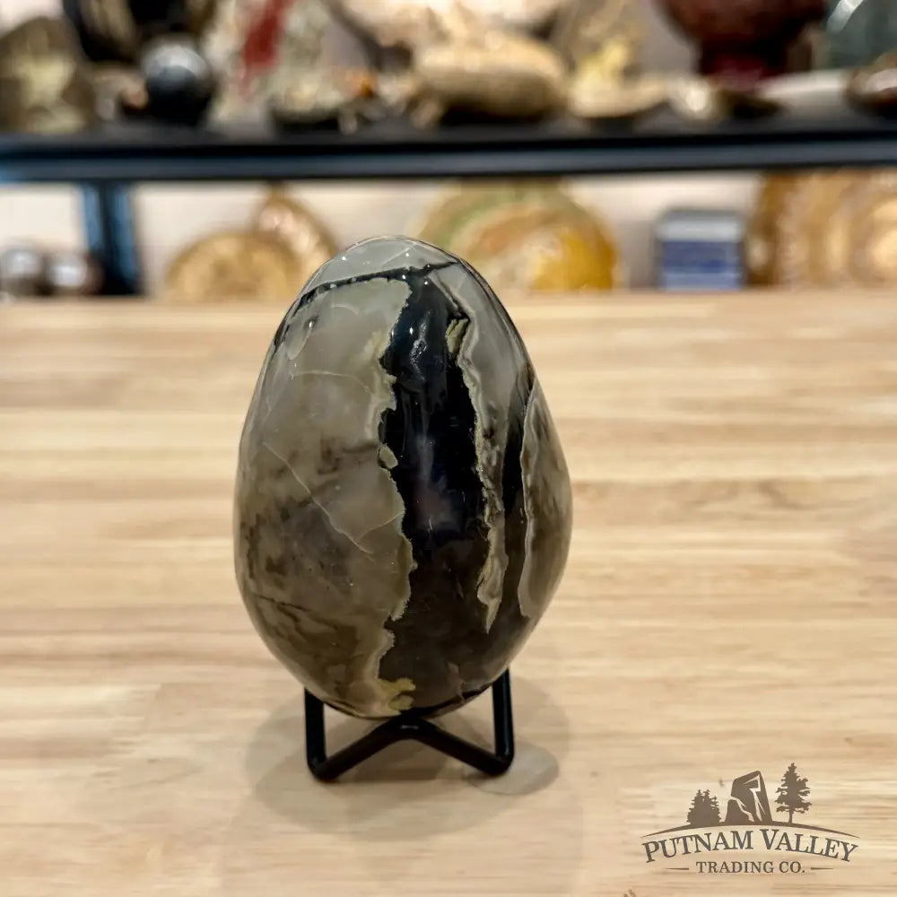 Volcano Agate Faceted Egg 3.7’’ - Egg