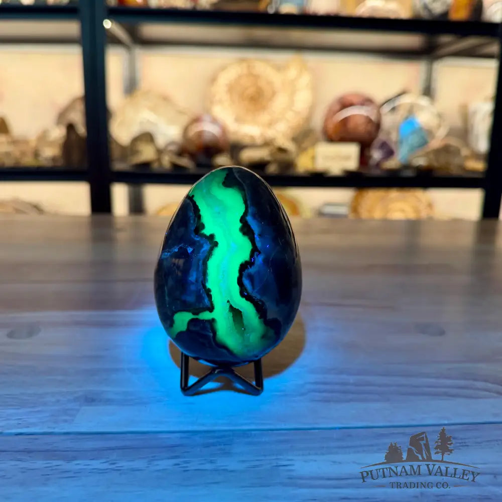 Volcano Agate Faceted Egg 3.72’’ - Egg