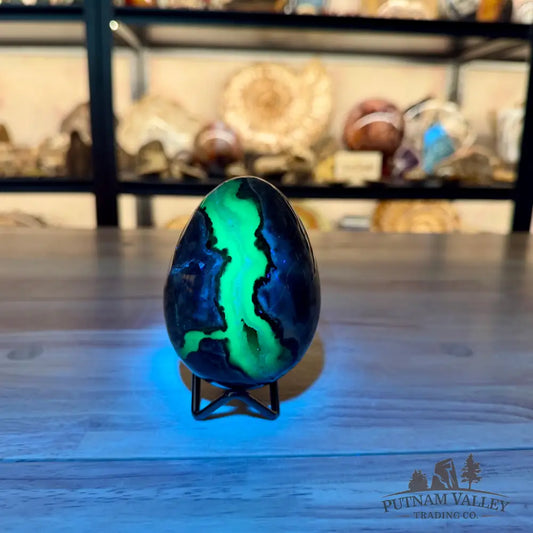 Volcano Agate Faceted Egg 3.72’’ - Egg