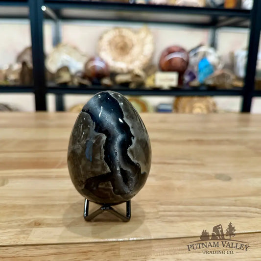 Volcano Agate Faceted Egg 3.72’’ - Egg