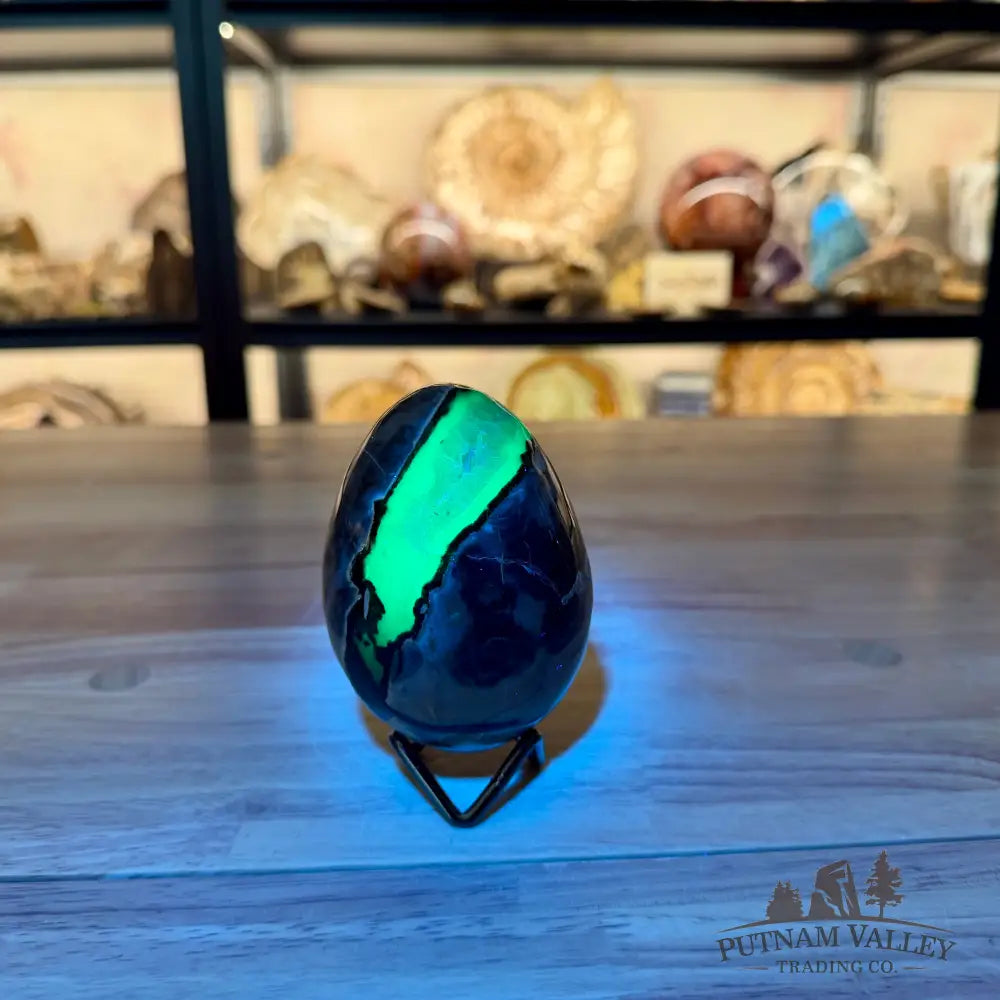 Volcano Agate Faceted Egg 3.72’’ - Egg