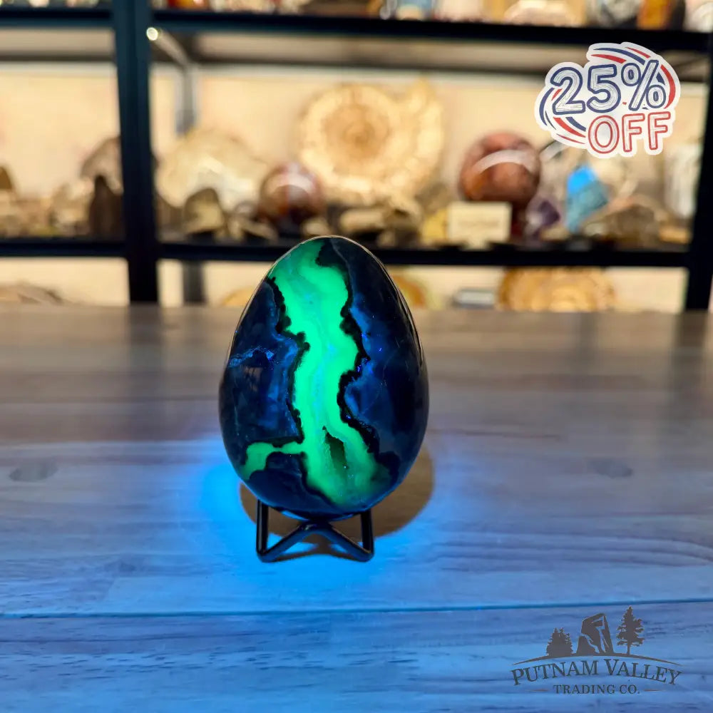 Volcano Agate Faceted Egg 3.72’’ - Egg