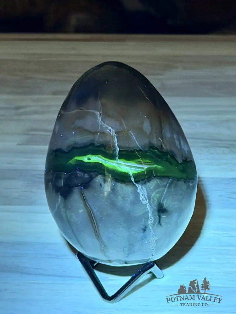 Volcano Agate Faceted Egg 3.8’’ - Egg