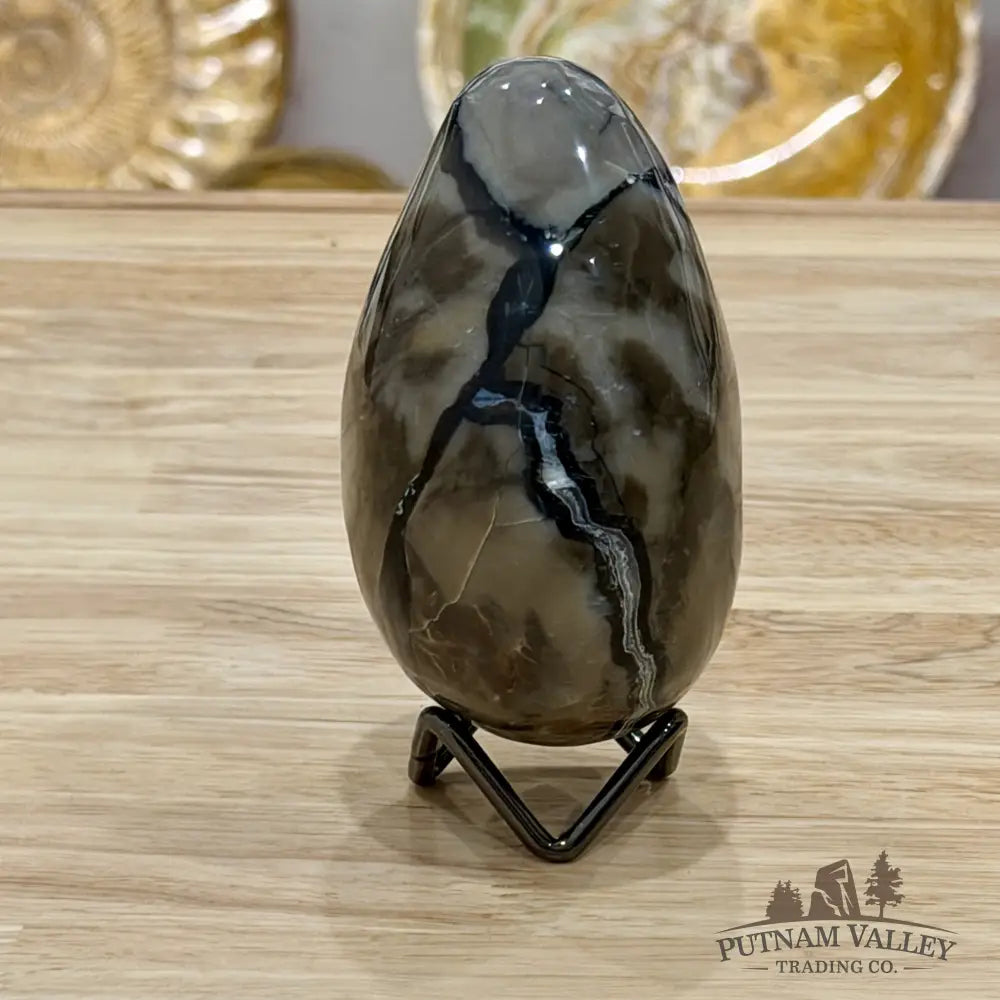 Volcano Agate Faceted Egg 3.83’’ - Egg