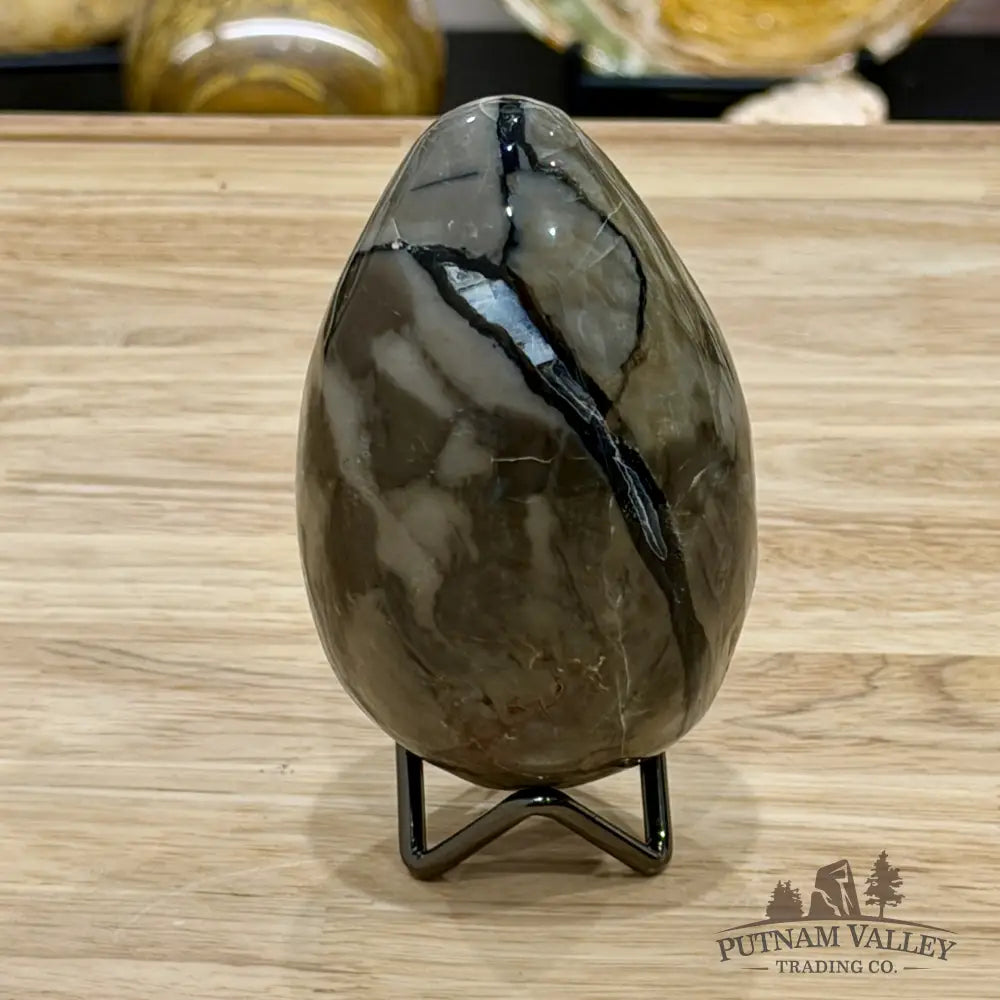 Volcano Agate Faceted Egg 3.83’’ - Egg