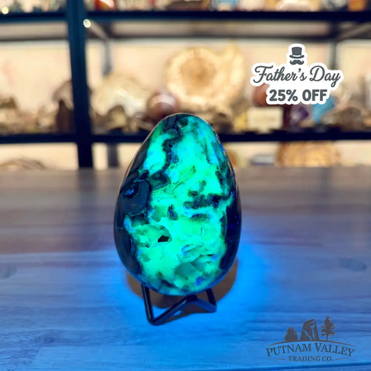 Volcano Agate Faceted Egg 3.85’’ - Egg