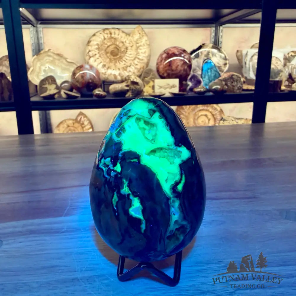 Volcano Agate Faceted Egg 3.85’’ - Egg