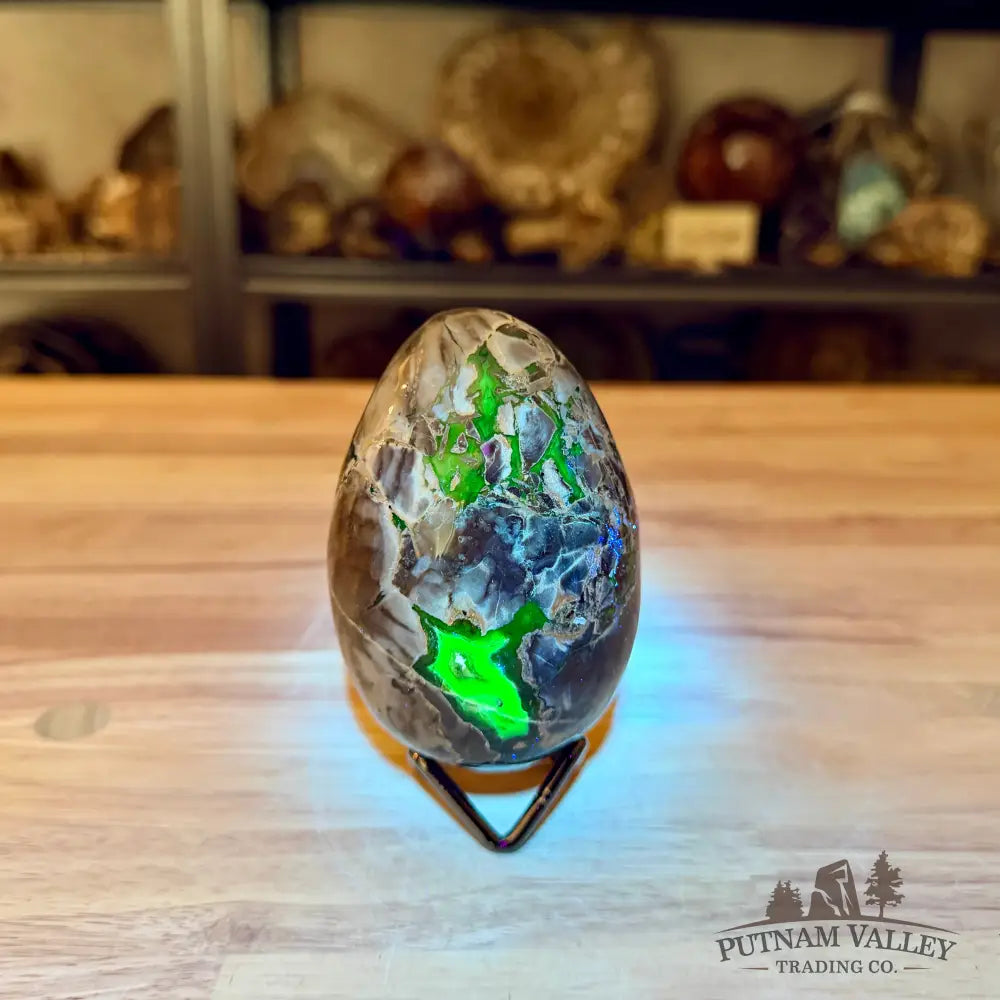 Volcano Agate Faceted Egg 3.89’’ - Egg