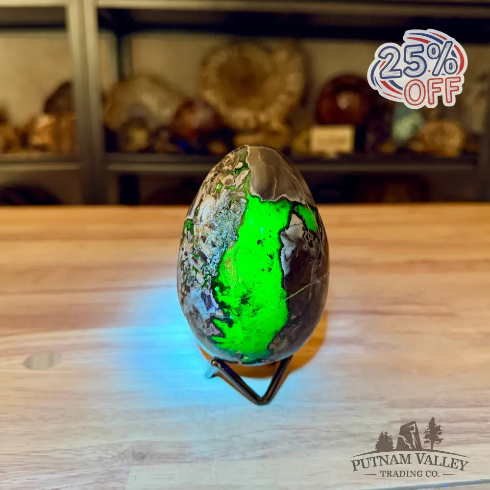 Volcano Agate Faceted Egg 3.89’’ - Egg