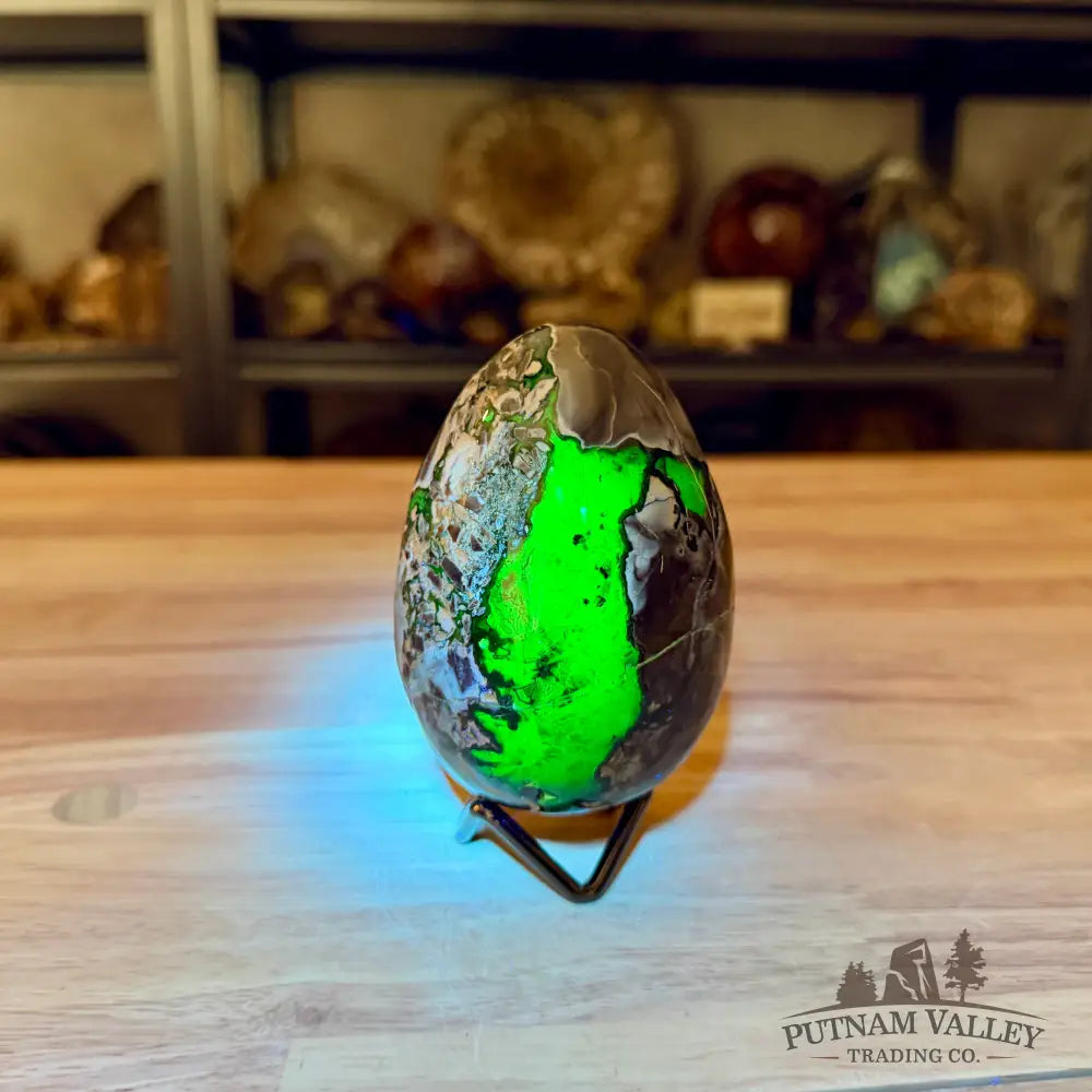 Volcano Agate Faceted Egg 3.89’’ - Egg