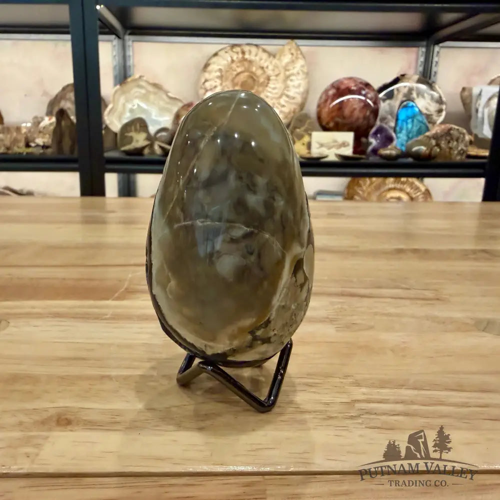 Volcano Agate Faceted Egg 3.90’’ - Egg