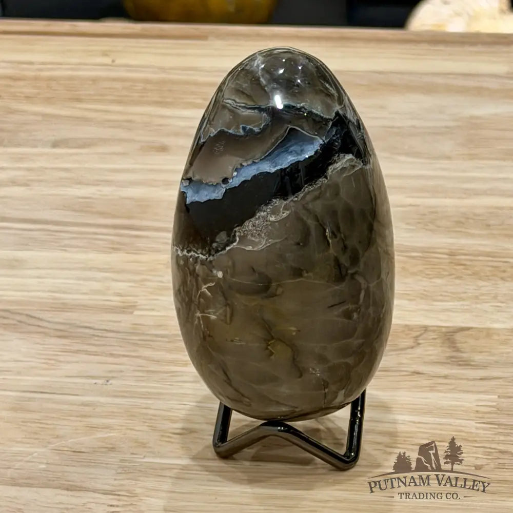 Volcano Agate Faceted Egg 3.95’’ - Egg