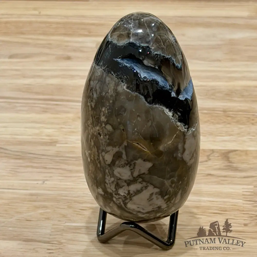 Volcano Agate Faceted Egg 3.95’’ - Egg