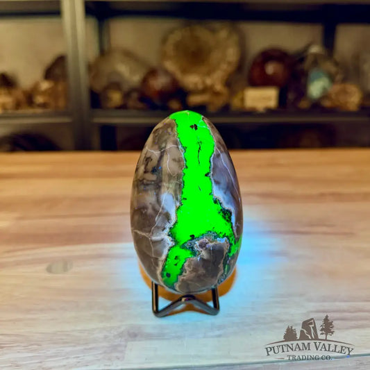 Volcano Agate Faceted Egg 4.16’’ - Egg