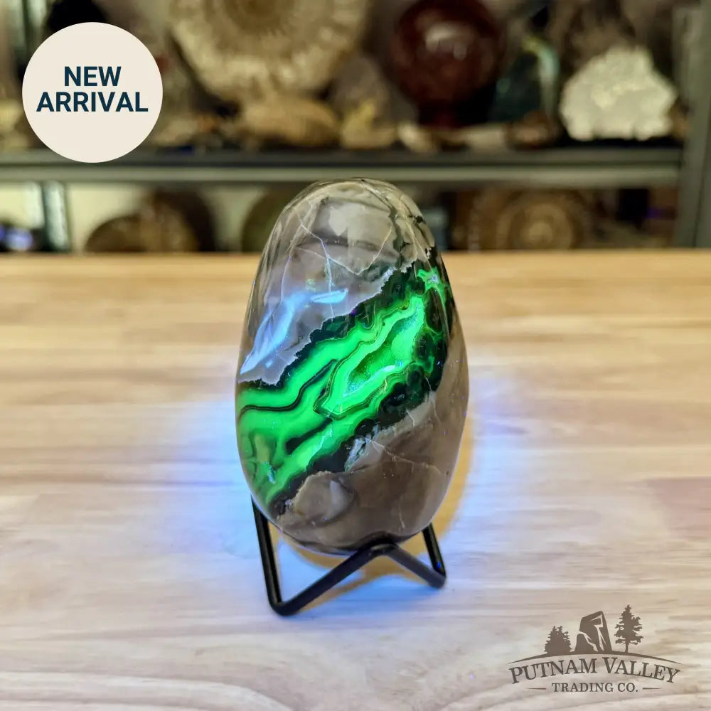 Volcano Agate Faceted Egg 4.16’’ - Egg