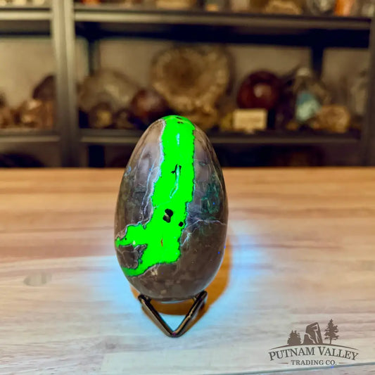 Volcano Agate Faceted Egg 4.16’’ - Egg