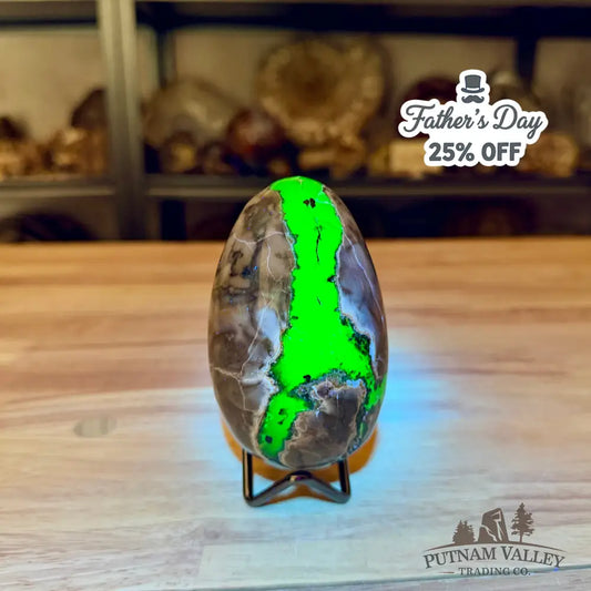 Volcano Agate Faceted Egg 4.16’’ - Egg