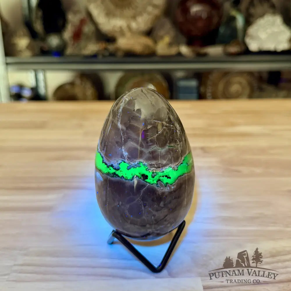 Volcano Agate Faceted Egg 4.21’’ - Egg