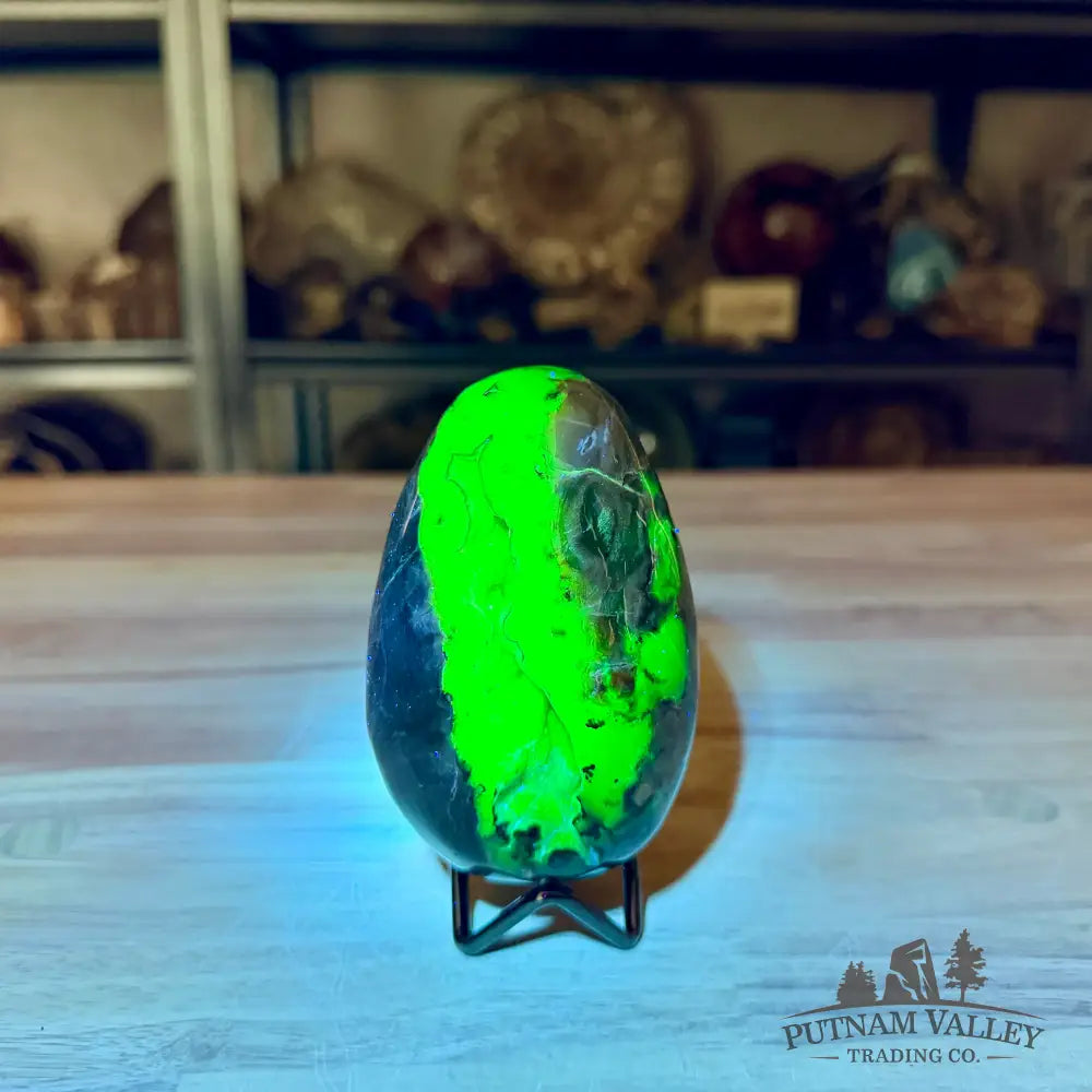Volcano Agate Faceted Egg 4.23’’ - Egg