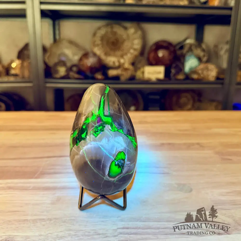 Volcano Agate Faceted Egg 4.86’’ - Egg