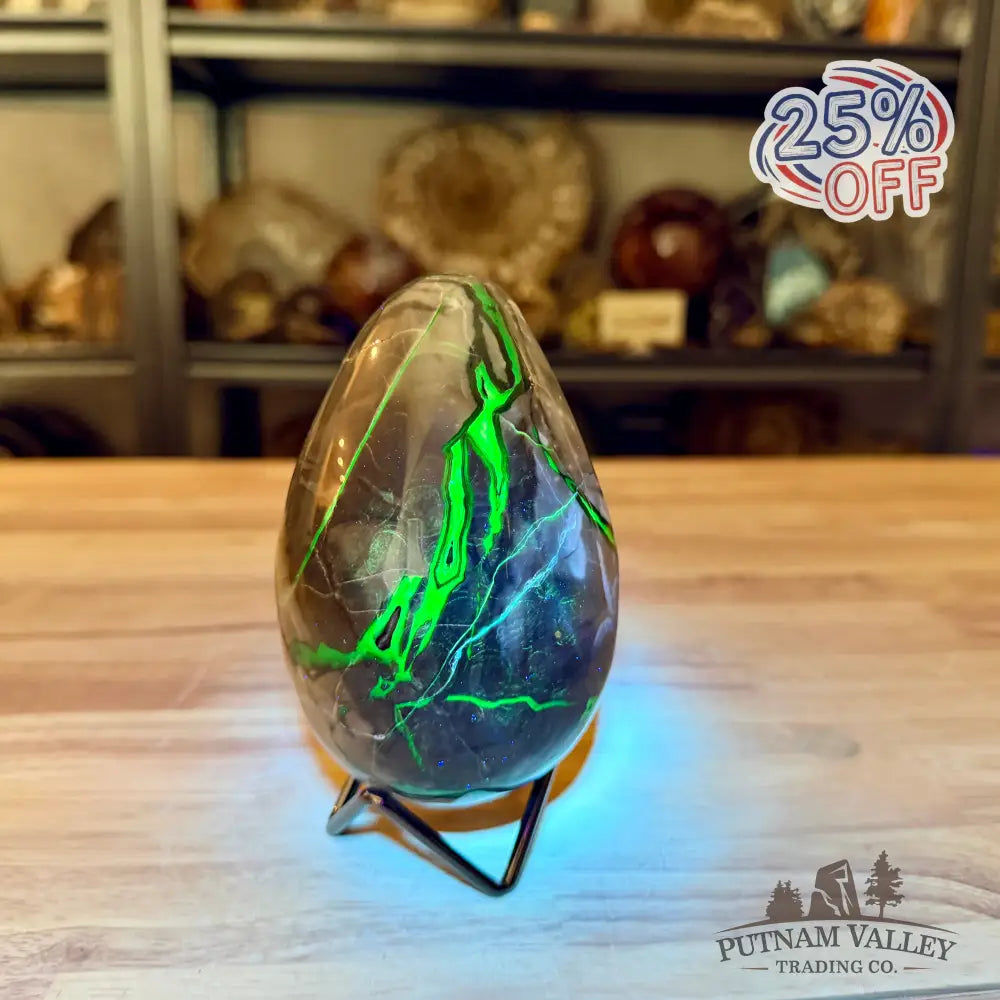 Volcano Agate Faceted Egg 4.86’’ - Egg