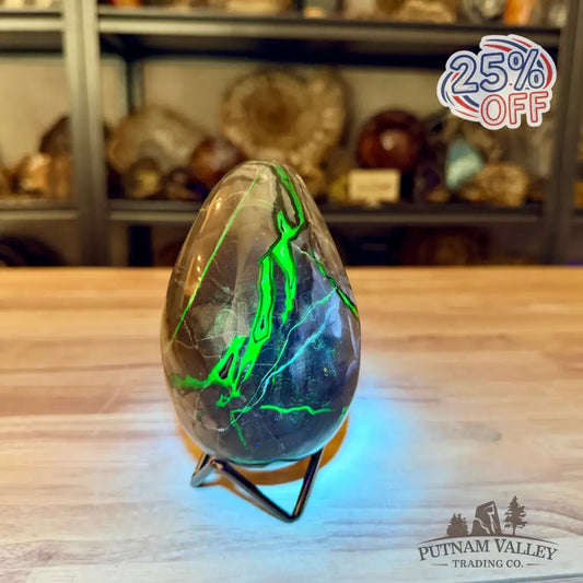 Volcano Agate Faceted Egg 4.86’’ - Egg