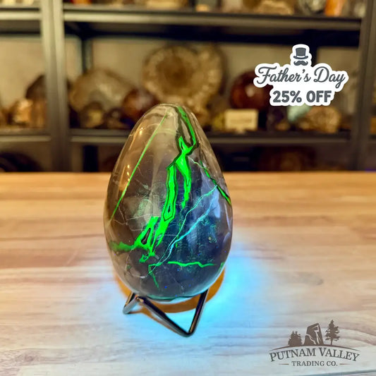 Volcano Agate Faceted Egg 4.86’’ - Egg
