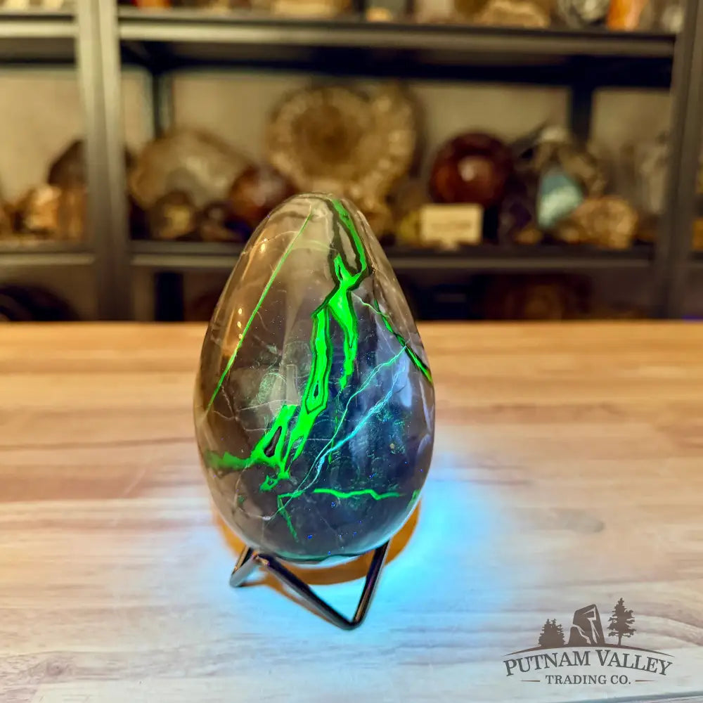 Volcano Agate Faceted Egg 4.86’’ - Egg