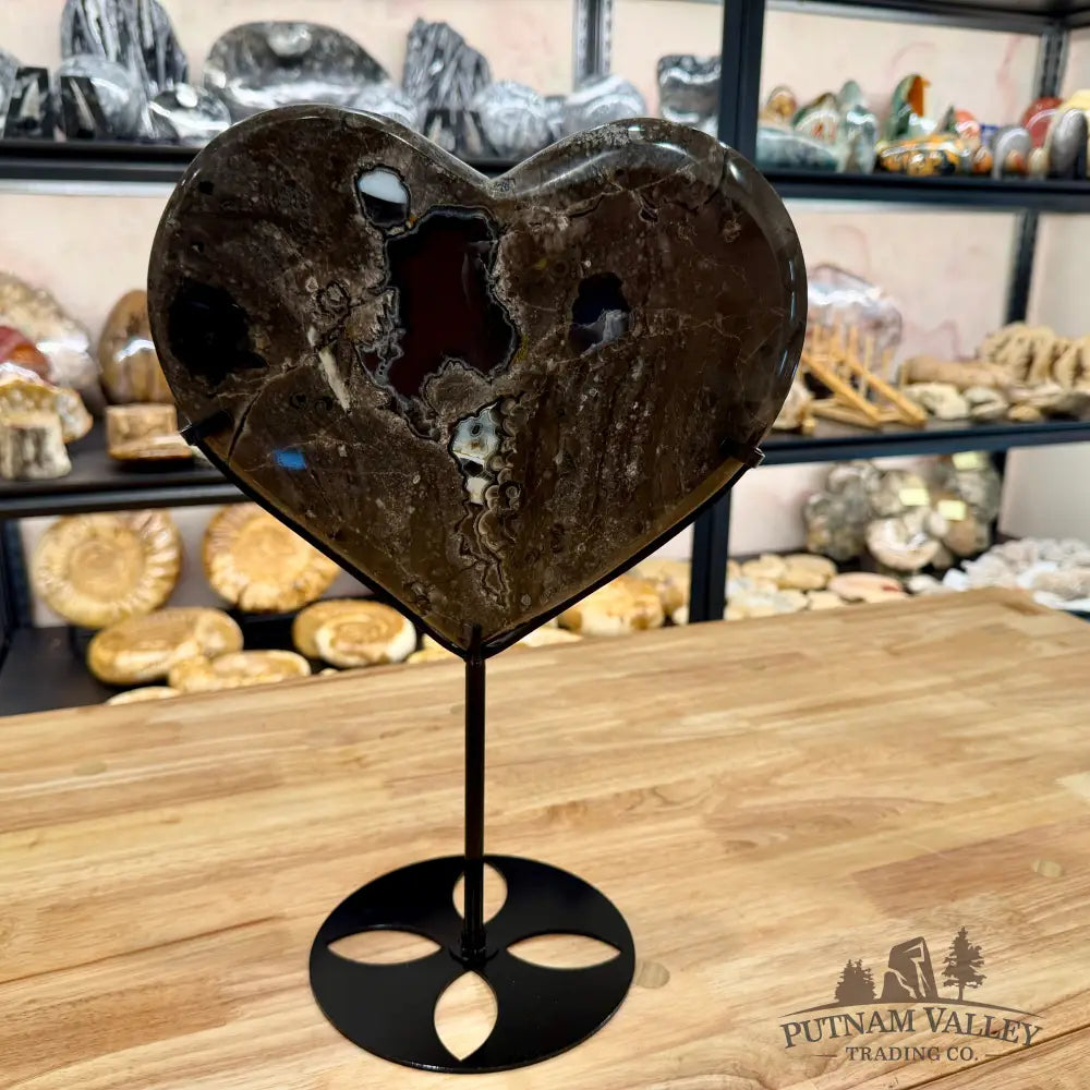Volcano Agate Heart 15.25’’ Heart