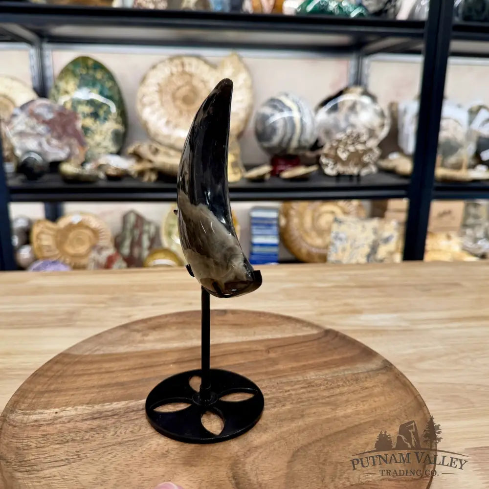Volcano Agate Moon + Stand 8.25’’ - Moon