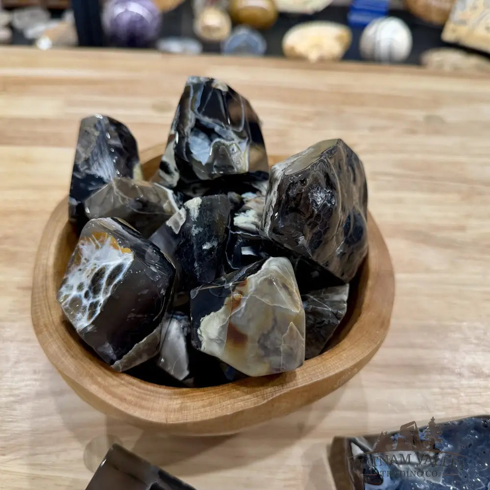 Volcano Agate Polished Freeforms (1 lb), UV Reactive Glow - Tumbled Stone