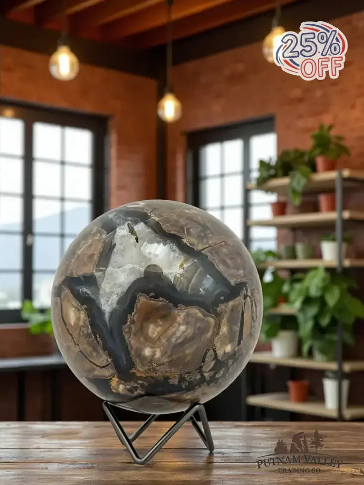 Volcano Agate Sphere 5.3" - Putnam Valley Trading Co.
