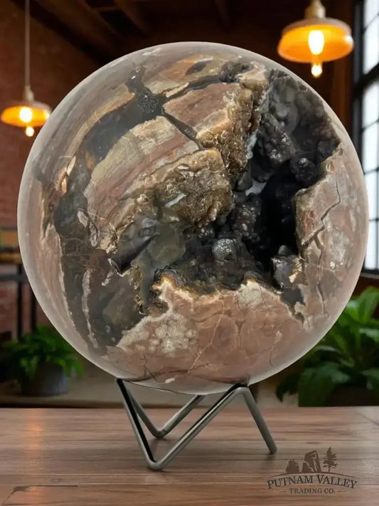 Volcano Agate Sphere 6" - Putnam Valley Trading Co.