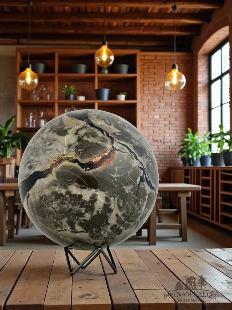 Volcano Agate Sphere Fossil Specimen