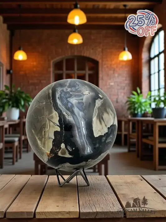 Volcano Agate Sphere 7.3" - Putnam Valley Trading Co.