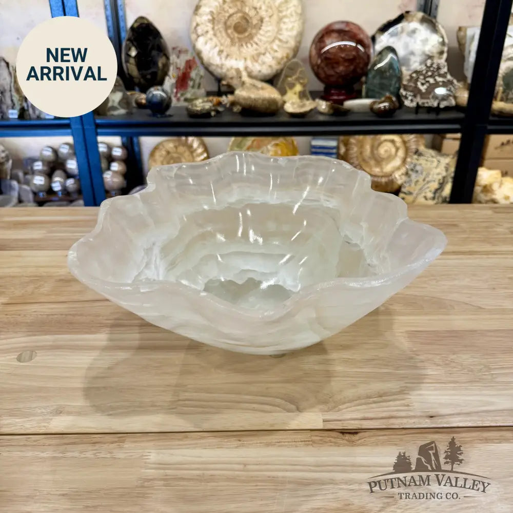 White Mexican Onyx Bowl 15’’ - Bowl