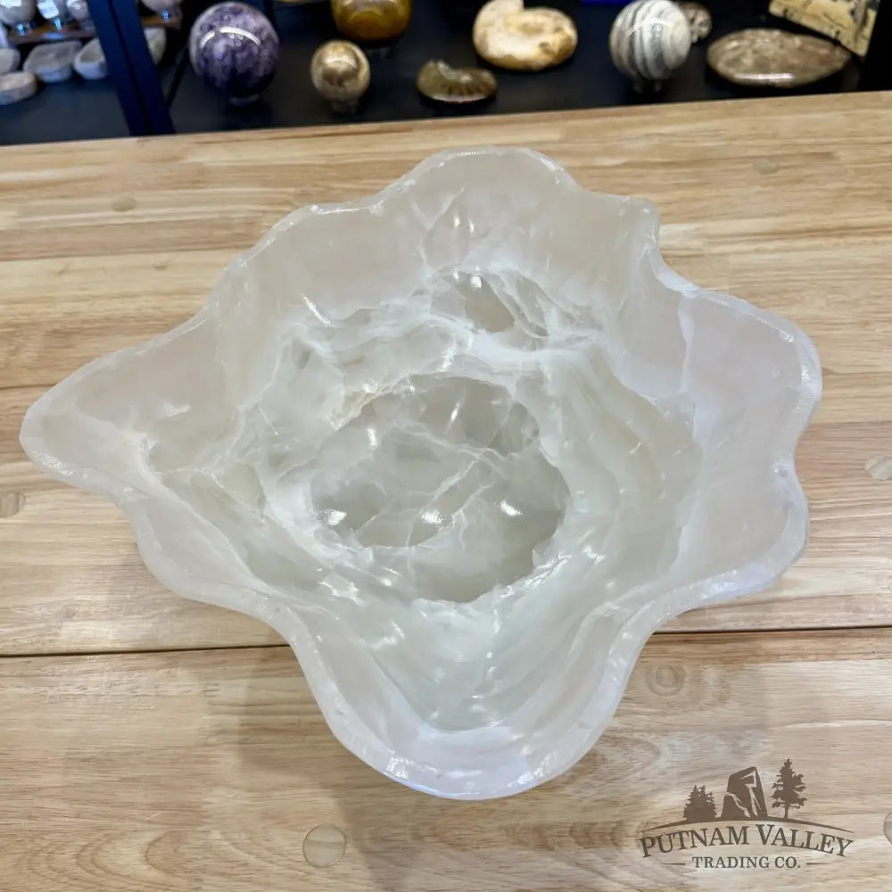 White Mexican Onyx Bowl 15’’ - Bowl