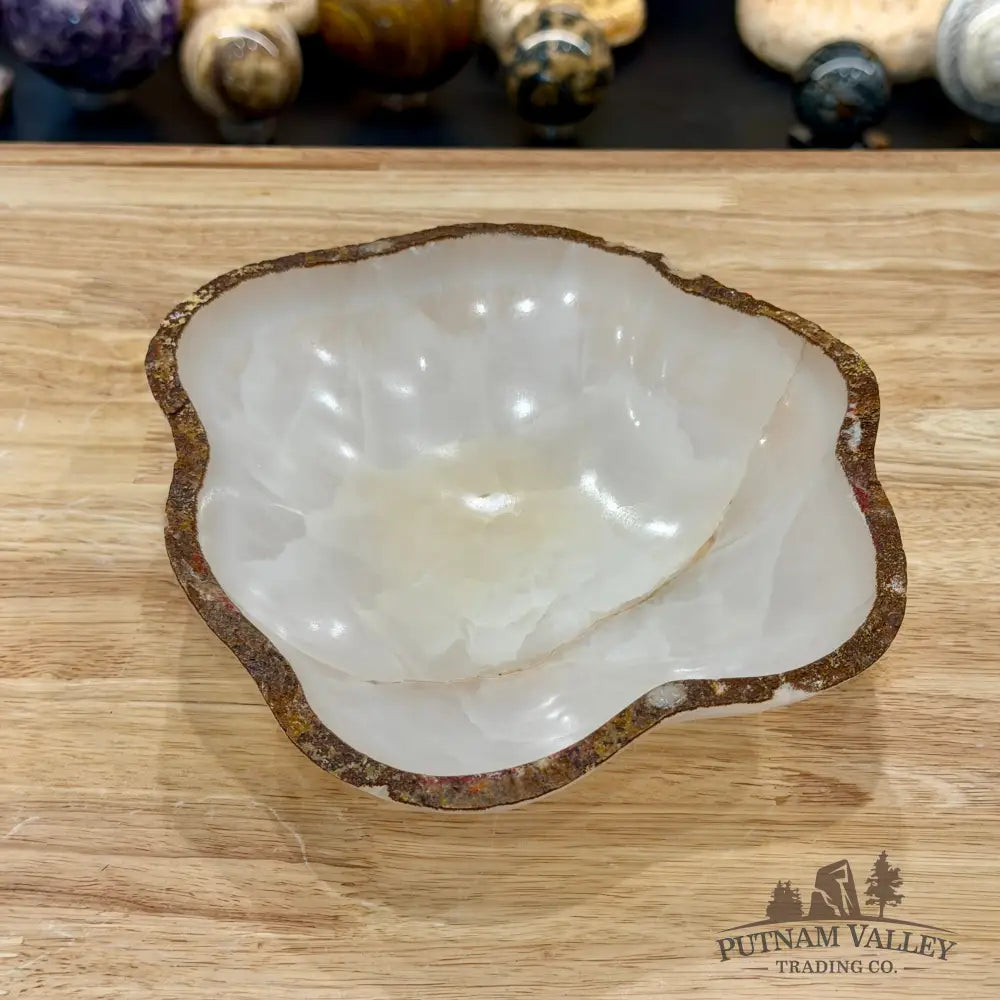 White Mexican Onyx Bowl 8.25’’ - Bowl