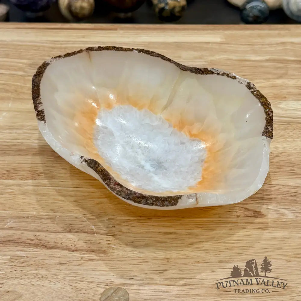 White Mexican Onyx Bowl 8.5’’ - Bowl